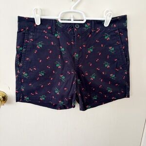 New Banana Republic Chino Shorts Womens Size 4 cherry navy Classic Preppy NWT